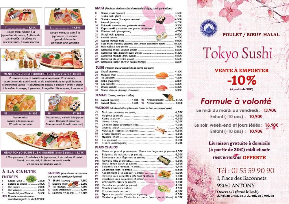 Tokyo Sushi - Menu Image 1